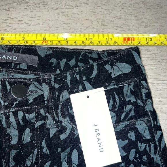 J Brand, Olive Brocade 620 Super Skinny Jean Patterned Burnout Velvet Women’s 24 - Picture 12 of 16